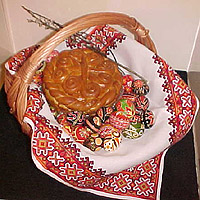Easter Basket on display at The Ukrainian Museum Gift Shop