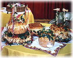 Wedding greetings ukrainian Bread and