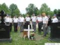 Ukrainian American Veterans salute the memorials of departed friends