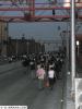 Pedestrians cross WB to Brooklyn (8/14/03)