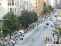 5pm, Astor Place at St. Mark's Place where they intersect with 3rd and 4th Avenues in Manhattan. (8/14/03)