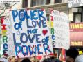Sign "Power of Love, not Love of Power" (NYC 3/20/04)