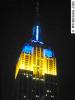 ESB is lit up for a second day in Ukrainian colors, this time with yellow below blue. August 25, 2004