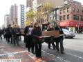 Marchers carry coffins representing the victims of the Holodomor. Holodomor March, NYC, 11/17/07. Photo: H.Krill